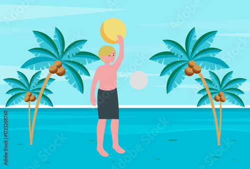 Picigin Concept Illustration Vector Style