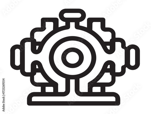 Creative Product Management Symbol in Minimal Vector Artwork