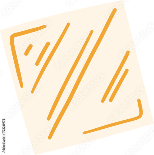 Abstract illustration of orange lines on a light orange background