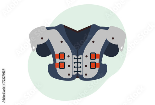 Chest Armor Concept Illustration Vector Style