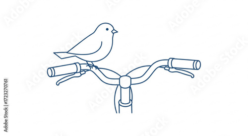 A Minimalist Illustration in Nature, Celebrating Freedom and Adventure
