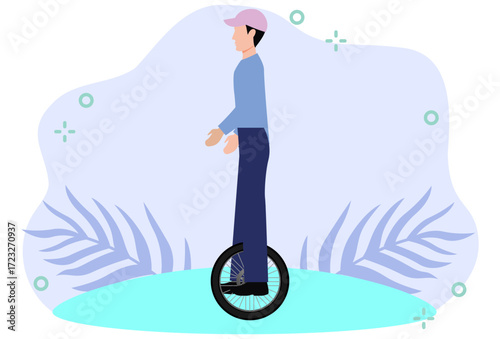 Monocycle Concept Illustration Vector Style