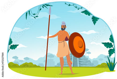 Bronze Age Concept Illustration Vector Style