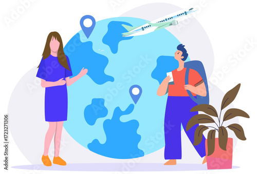 Guided Tour Concept Illustration Vector Style