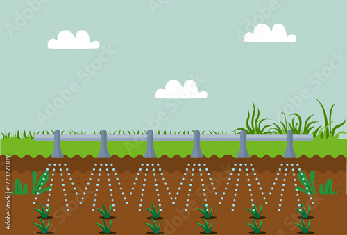 Irrigation Concept Illustration Vector Style