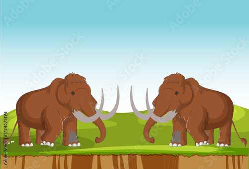 Mammoth Concept Illustration Vector Style