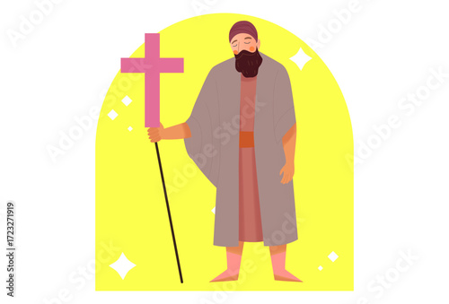Pope Concept Illustration Vector Style