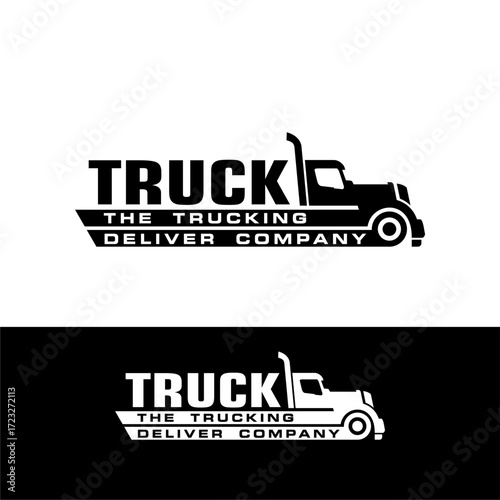 Trucking Truck Logo Logistic Company Logo. Premium Vector Truck Logo Vector