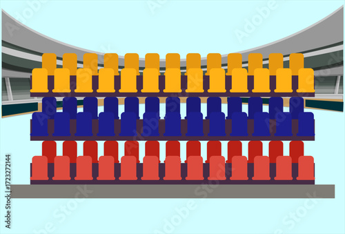 Stadium Seats Concept Illustration Vector Style