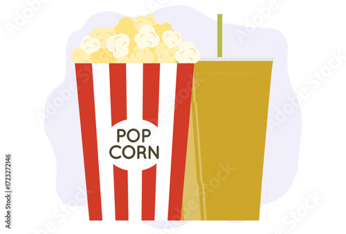 Popcorn Concept Illustration Vector Style