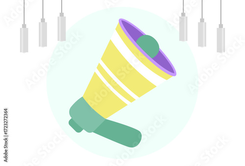 Bullhorn Concept Illustration Vector Style