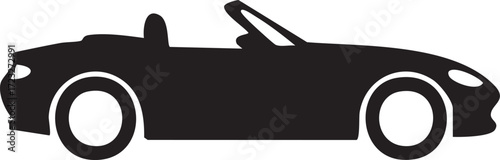 Convertible roadster silhouette (open top).