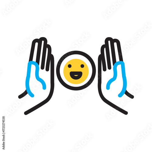 Vector multi color icon for Friendly