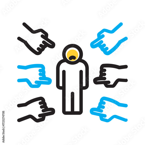 Vector multi color icon for Surrounding