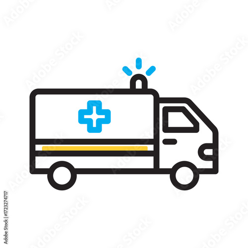 Vector multi color icon for Ambulance