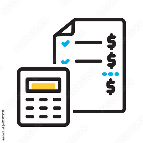 Vector multi color icon for Budget
