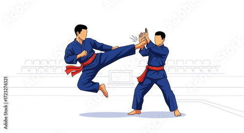 Dynamic pencak silat demonstration, traditional indonesian martial arts fight