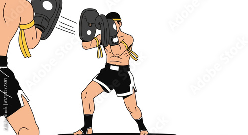 Muay Thai sparring session showcasing speed and athleticism demonstration