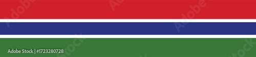 Longest Circular National Flag of Gambia on transparent Background , vector design and digital illustration 