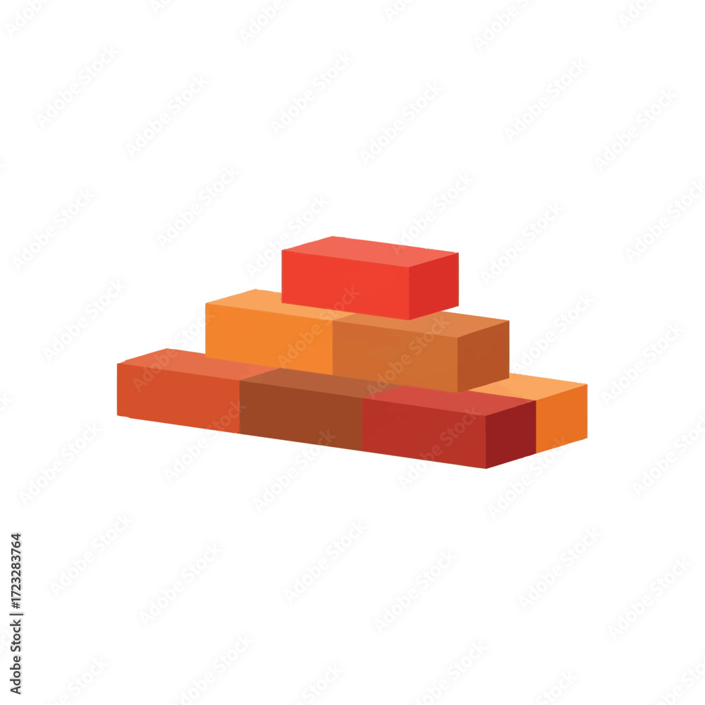 Obraz premium bricks isolated on white