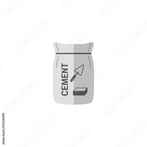 cement on white background