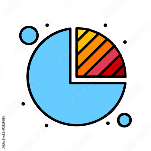 Modern visual representation of data analysis and business statistics for financial reports and infographic design