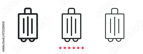 Luggage icon. Thin line icon vector