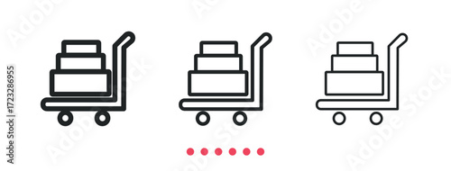 Bellboy icon. Thin line icon vector