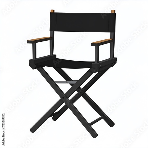Black director's chair, simple design