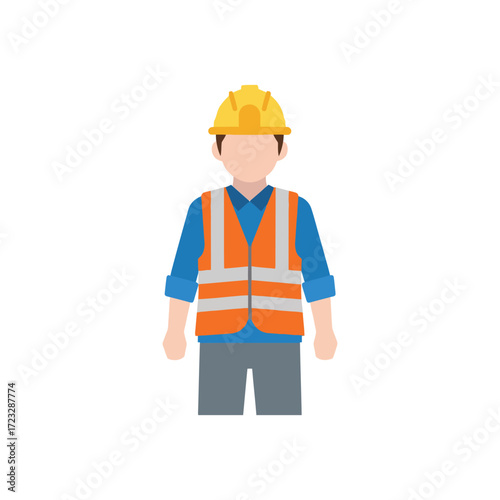 construction worker with helmet