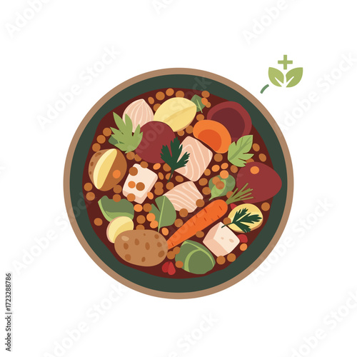 Nutrient-Rich Vegetable Stew Bowl A Colorful and Healthy Meal