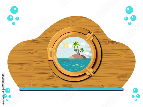 Porthole Concept Illustration Vector Style