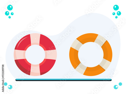 Lifebuoy Concept Illustration Vector Style