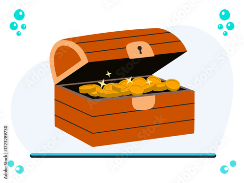 Treasure Concept Illustration Vector Style