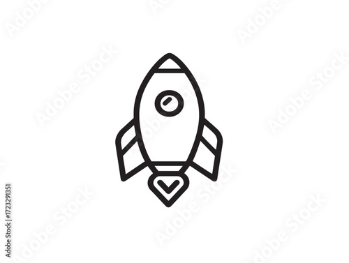 Elegant celestial outer space icon in 2D vector