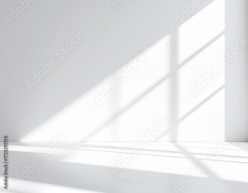 Wallpaper Mural Sunlight casting shadows on a white wall Torontodigital.ca