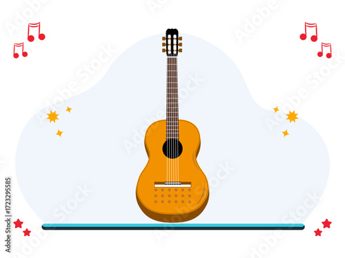 Guitar Concept Illustration Vector Style