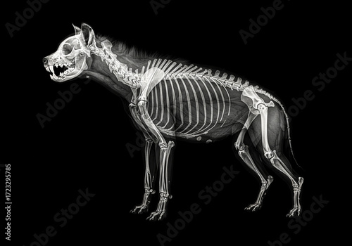 X-ray of the hyena in full size