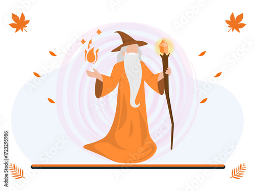 Wizard Concept Illustration Vector Style