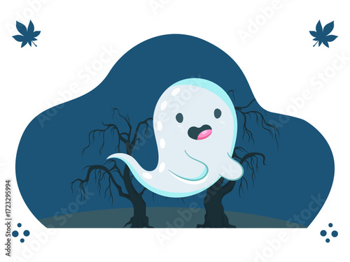 Boo Concept Illustration Vector Style