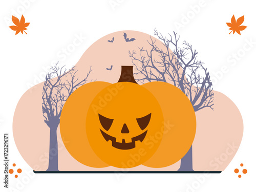 Halloween Concept Illustration Vector Style