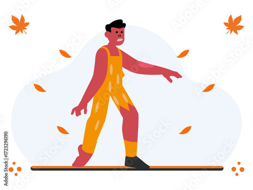 Zombie Concept Illustration Vector Style