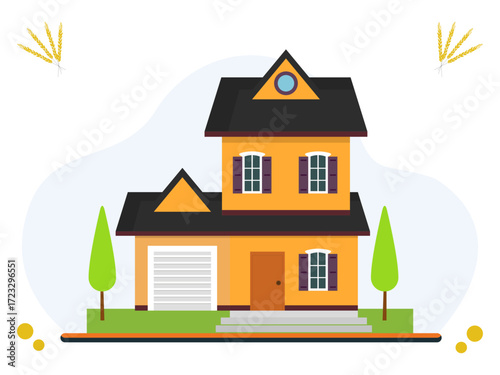 House Concept Illustration Vector Style