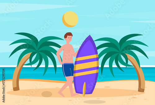 Kick Board Concept Illustration Vector Style