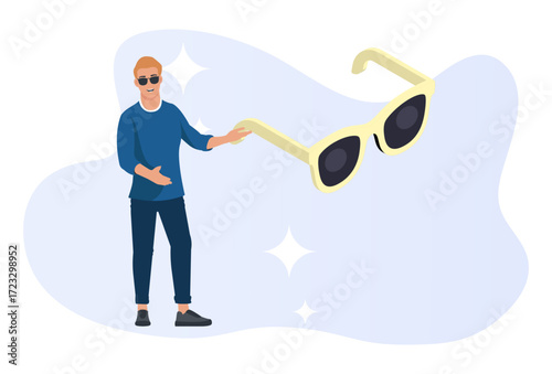 Glasses Concept Illustration Vector Style