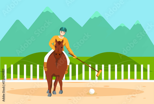 Polo Concept Illustration Vector Style
