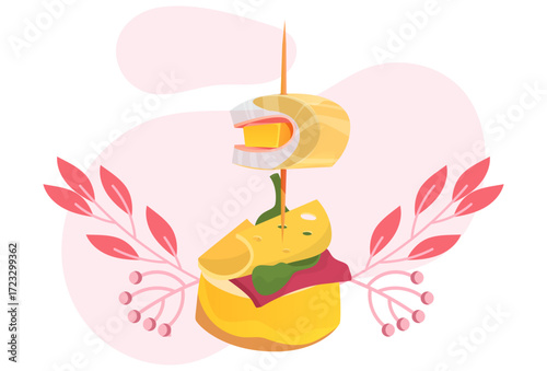 Canape Concept Illustration Vector Style