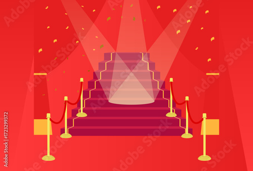 Red Carpet Concept Illustration Vector Style