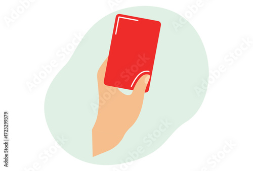 Red Card Concept Illustration Vector Style