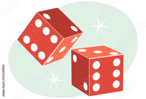 Dice Concept Illustration Vector Style